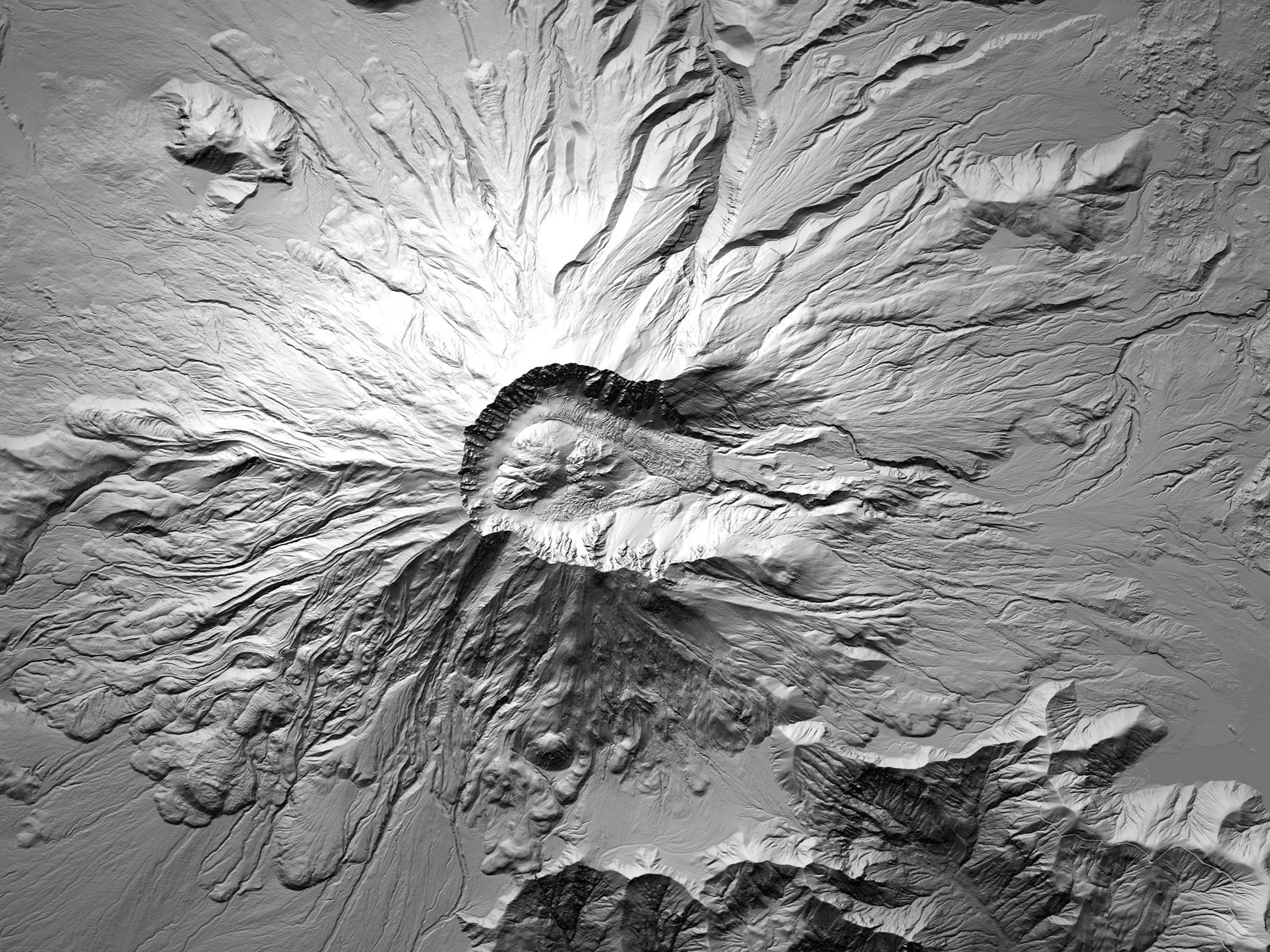 Mount St. Helens Terrain Map